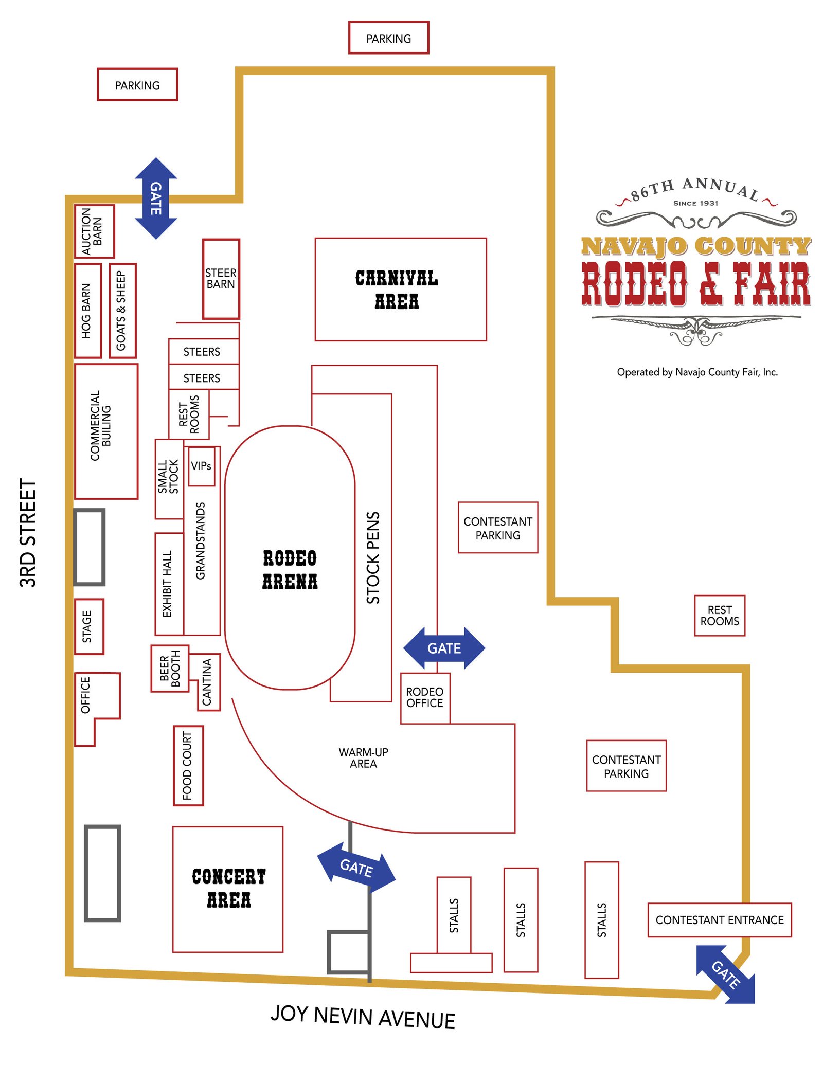 Navajo County Fairgrounds map